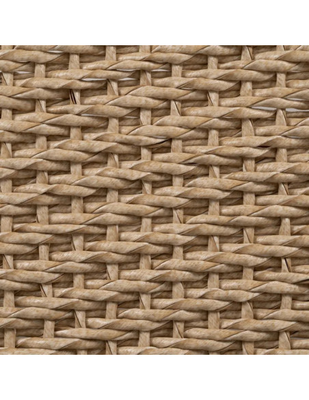 Banquette en teck et rotin