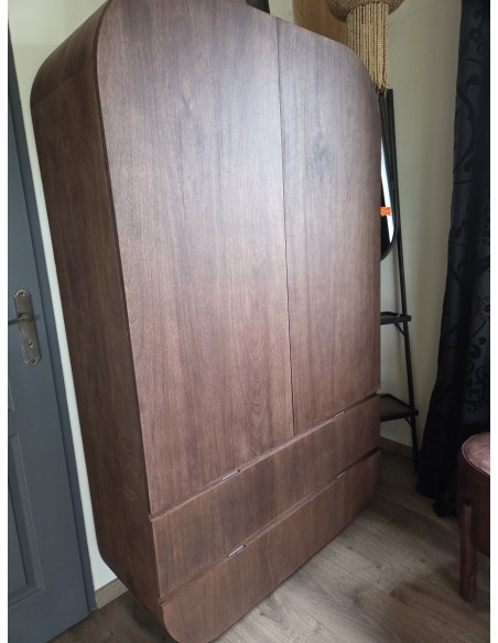 Armoire haute arrondie 2 portes 2 tiroirs Prince