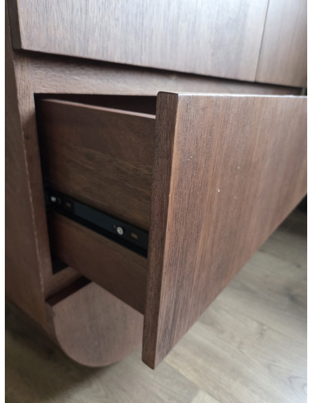 Armoire haute arrondie 2 portes 2 tiroirs Prince