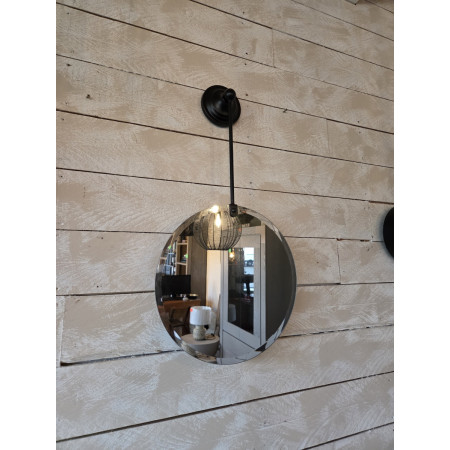 Miroir biseauté avec bras de fixation Miroir biseauté avec bras de fixation
