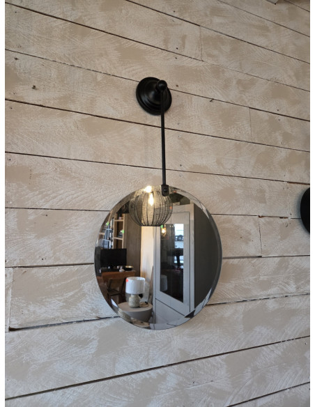 Miroir biseauté avec bras de fixation