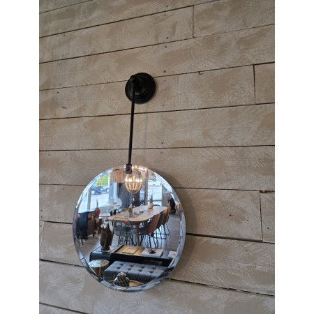 Miroir biseauté avec bras de fixation Miroir biseauté avec bras de fixation