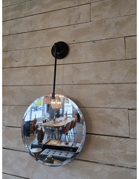 Miroir biseauté avec bras de fixation