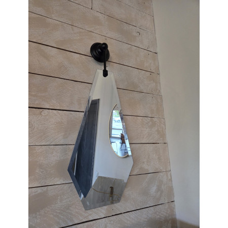 Miroir biseauté avec bras de fixation Miroir biseauté avec bras de fixation