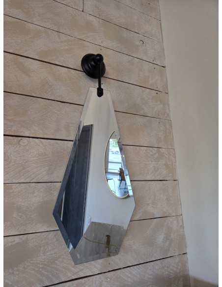 Miroir biseauté avec bras de fixation