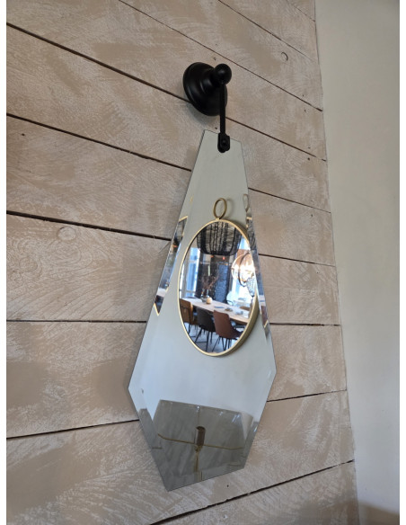 Miroir biseauté avec bras de fixation