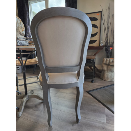 Chaise Alceste en acajou et coton