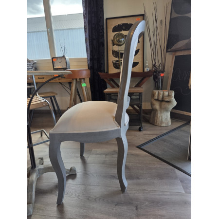 Chaise Alceste en acajou et coton