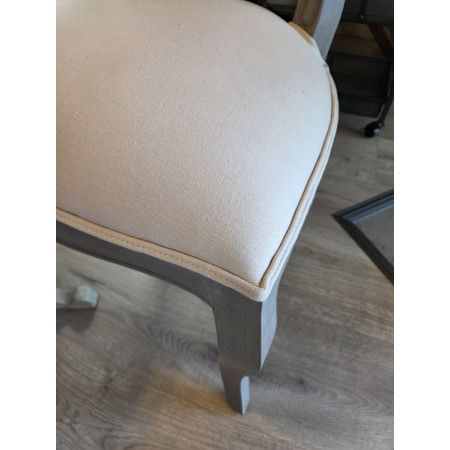 Chaise Alceste en acajou et coton