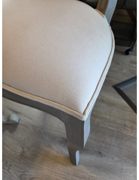 Chaise Alceste en acajou et coton