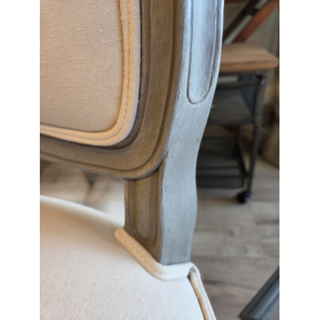 Chaise Alceste en acajou et coton