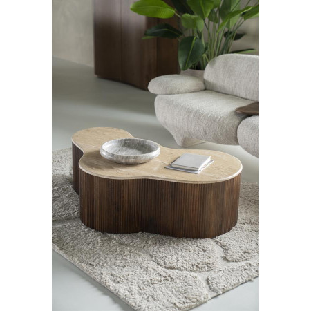 Grande table basse en manguier et... Grande table basse en manguier et...