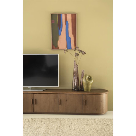 Meuble TV 4 portes en chêne Vague Meuble TV 4 portes en chêne Vague