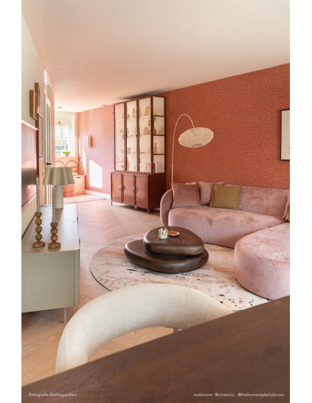 Table basse organique double plateau pivotant