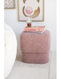 Pouf en tissu effet laine...