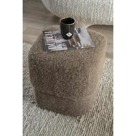 Pouf en tissu effet laine Kelly Pouf en tissu effet laine Kelly