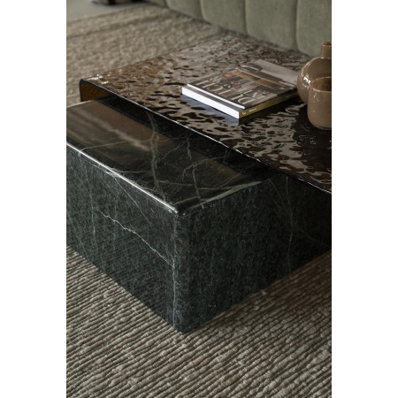 Table de salon carrée en marbre