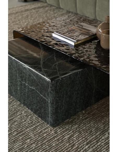 Table de salon carrée en marbre