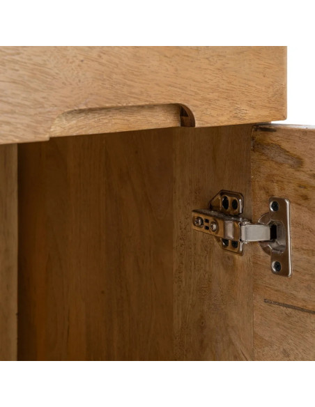 Bureau original en manguier 1 porte 2 tiroirs