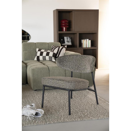 Fauteuil lounge Jari en tissu chiné Fauteuil lounge Jari en tissu chiné