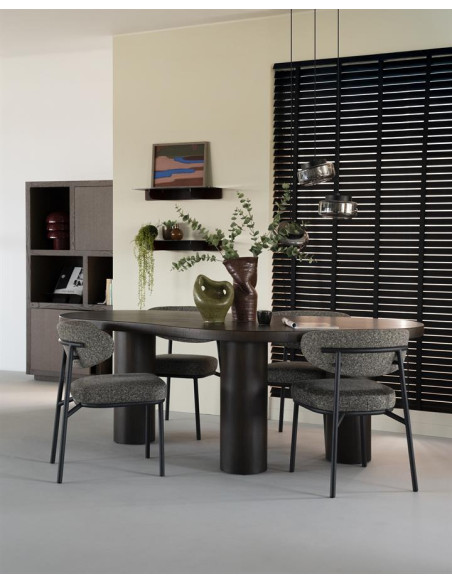 Chaise Design en tissu et métal Jari