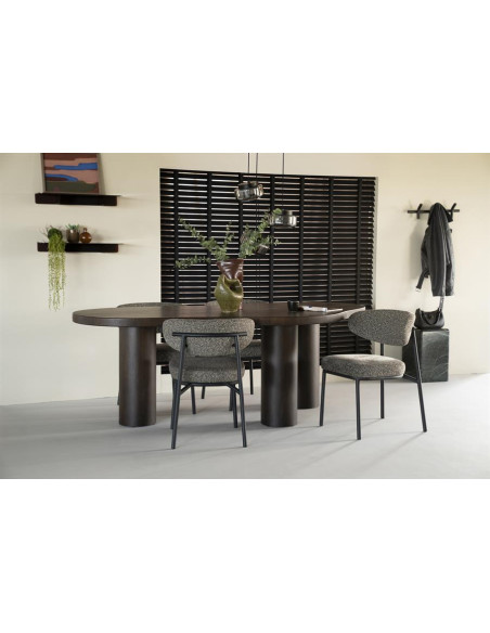 Chaise Design en tissu et métal Jari