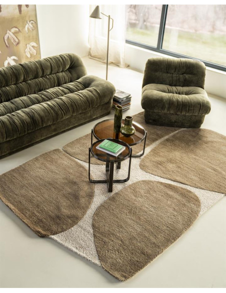 Fauteuil confortable rembourré tissu velours