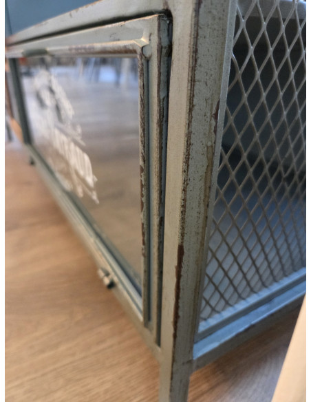 Meuble TV en métal multi-rangements style Indus