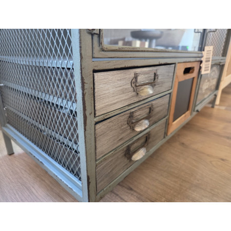 Meuble TV en métal multi-rangements...