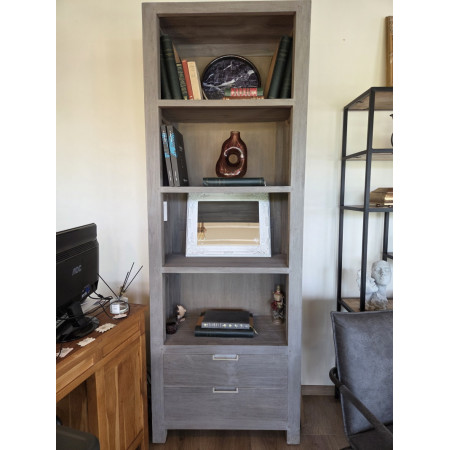 Bibliothèque colonne en teck massif... Bibliothèque colonne en teck massif...