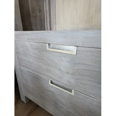 Bibliothèque colonne en teck massif... Bibliothèque colonne en teck massif...