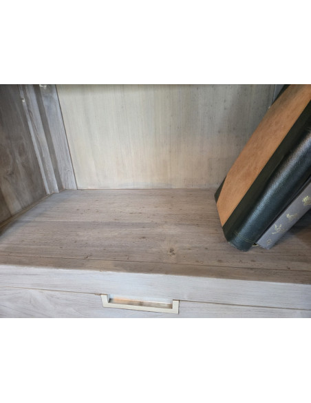 Bibliothèque colonne en teck massif lavé Alex