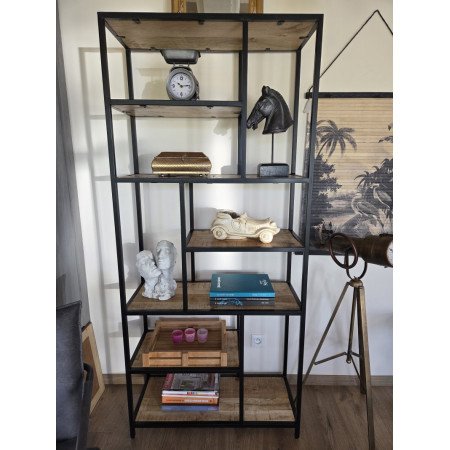 Etagère déstructurée en métal et bois Etagère déstructurée en métal et bois