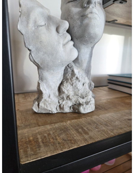 Etagère déstructurée en métal et bois