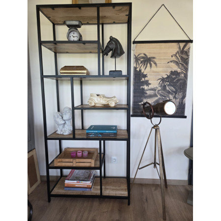 Etagère déstructurée en métal et bois Etagère déstructurée en métal et bois
