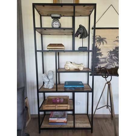 Etagère déstructurée en métal et bois Etagère déstructurée en métal et bois