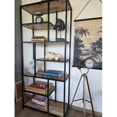 Etagère déstructurée en métal et bois Etagère déstructurée en métal et bois