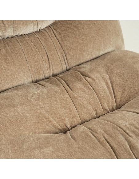 Fauteuil confortable rembourré tissu velours