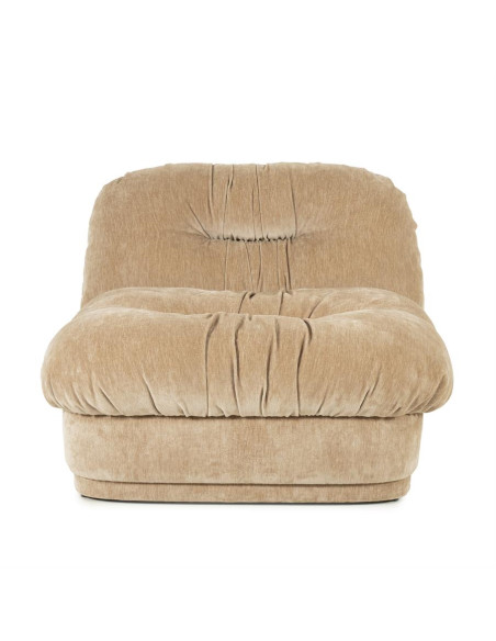 Fauteuil confortable rembourré tissu velours