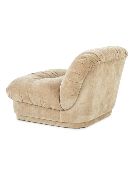 Fauteuil confortable rembourré tissu velours