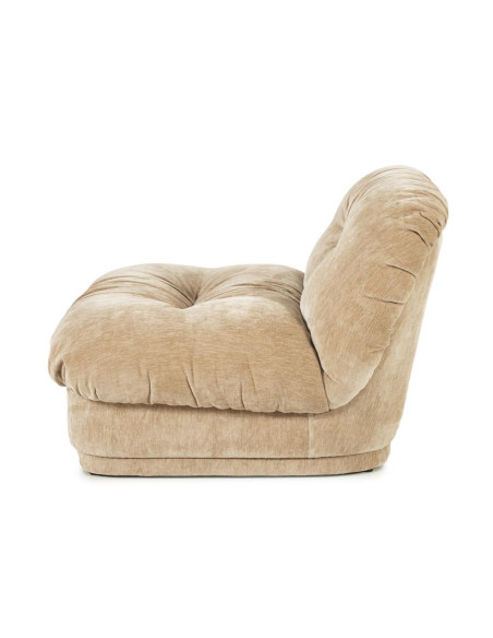 Fauteuil confortable rembourré tissu velours