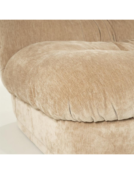 Fauteuil confortable rembourré tissu velours
