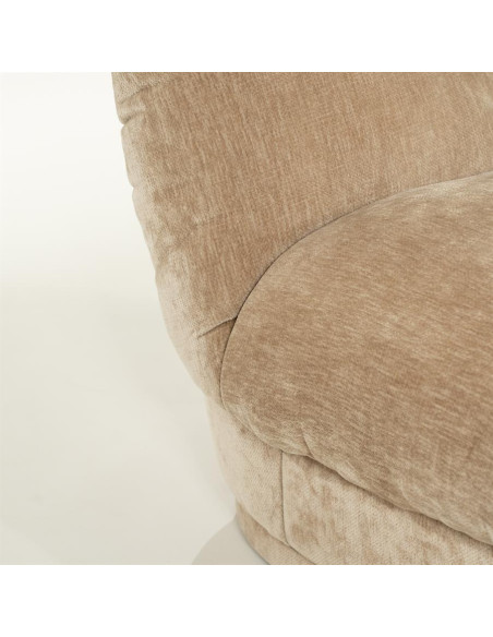 Fauteuil confortable rembourré tissu velours