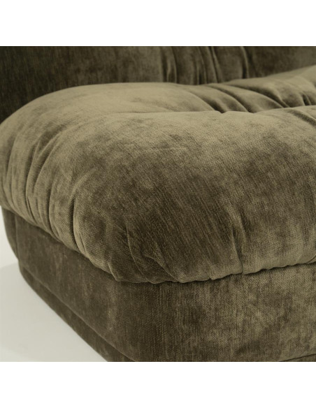 Fauteuil confortable rembourré tissu velours