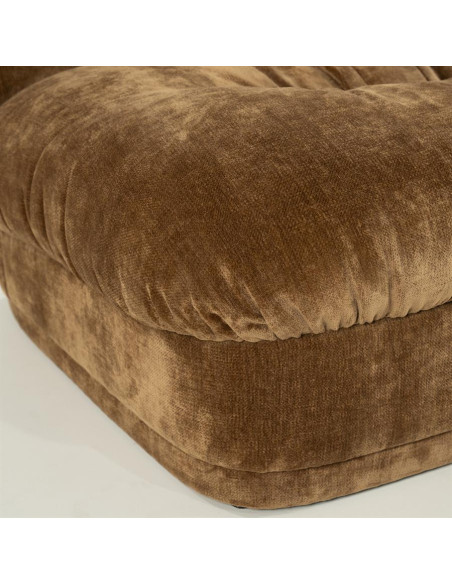 Fauteuil confortable rembourré tissu velours