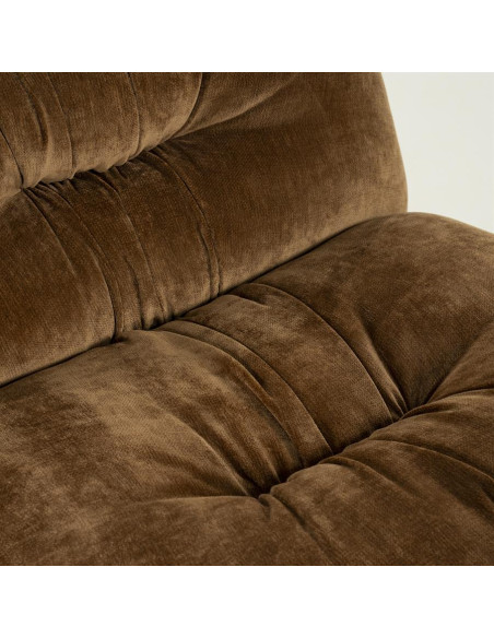 Fauteuil confortable rembourré tissu velours