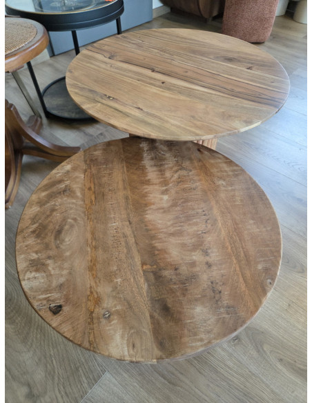 Table d'appoint ronde Mango diamètre 50 cm