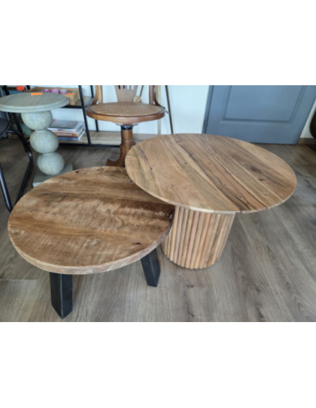Table d'appoint ronde Mango diamètre 50 cm
