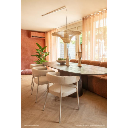 Table de repas ovale Aron 200 cm