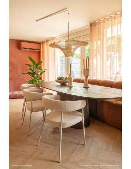 Table de repas ovale Aron 200 cm